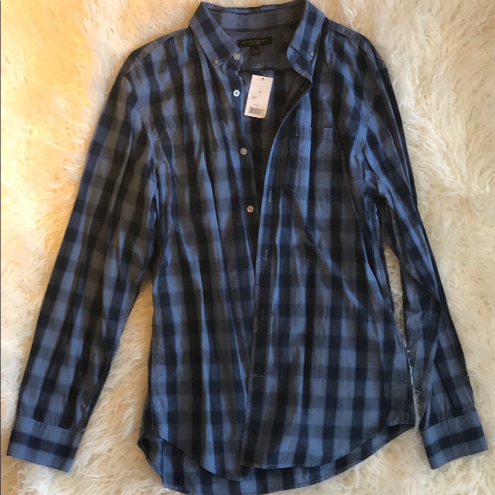 NWT Banana Republic Plaid Dress Shirt